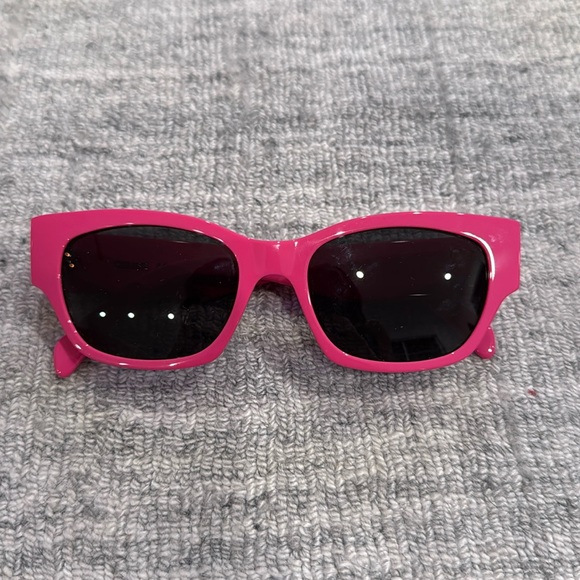 CELINE Monochroms 03 56MM Square Sunglasses in shiny pink, worn once - Picture 1 of 9